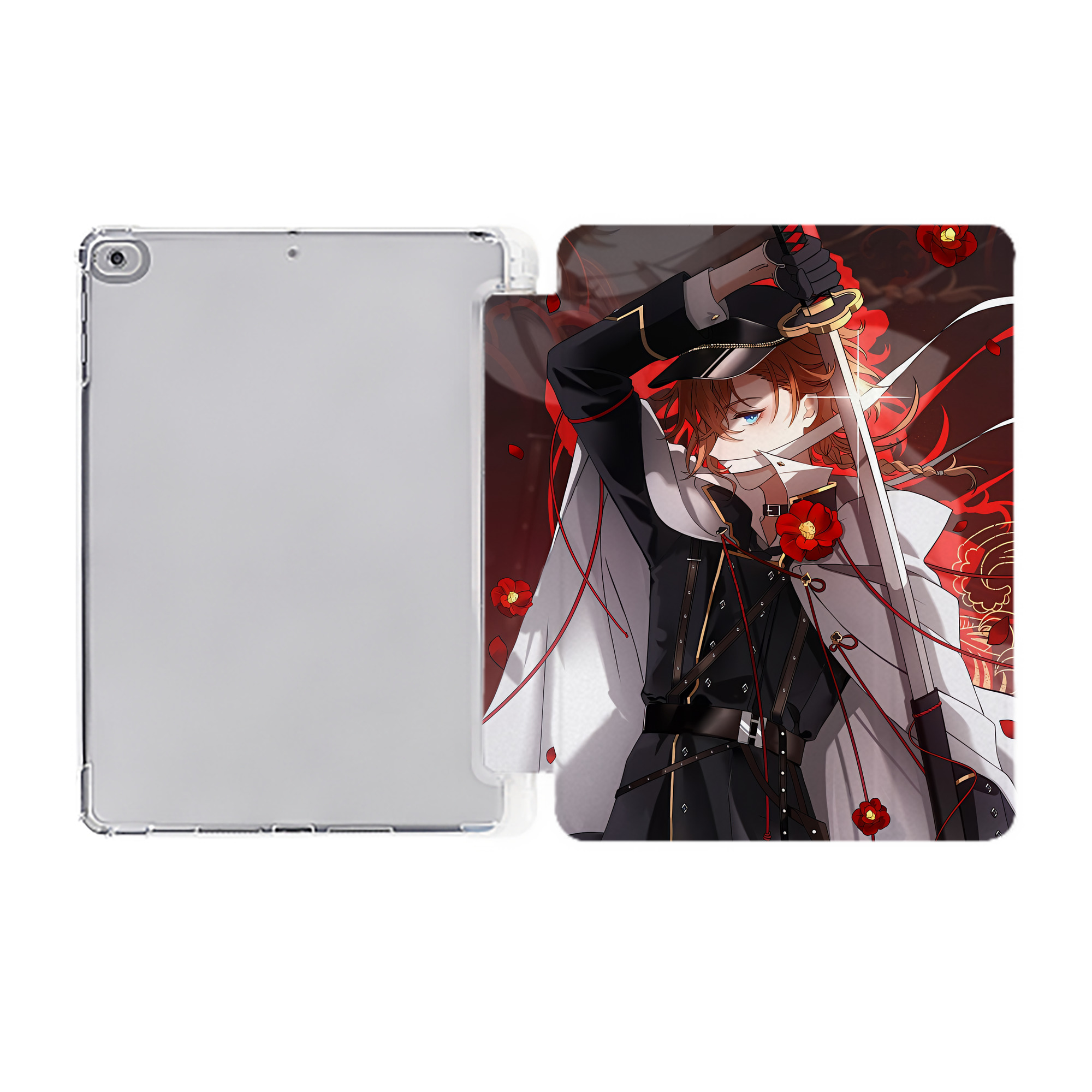 （画像用） 文豪ストレイドッグス Bungo Stray Dogs IPad ケース ペン収納付き 三つ折りスタンド PUレザー×シリコン 対応機種9.5/10.5/10.9インチ